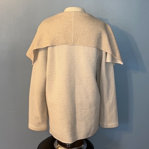 Adrienne Vittadini cardigan sweater womens size large tan/cream 50% wool - Picture 6 of 8
